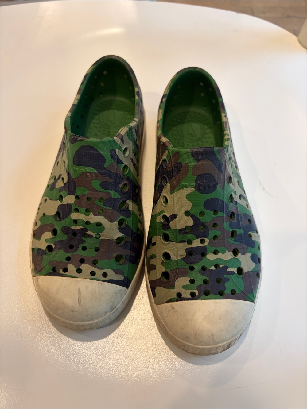 Green Camo Boys Natives Shoes
